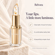 Belvora Signature Lipstick: clear balm with a touch of colour, a comfortable balmy feel and a simple ritual